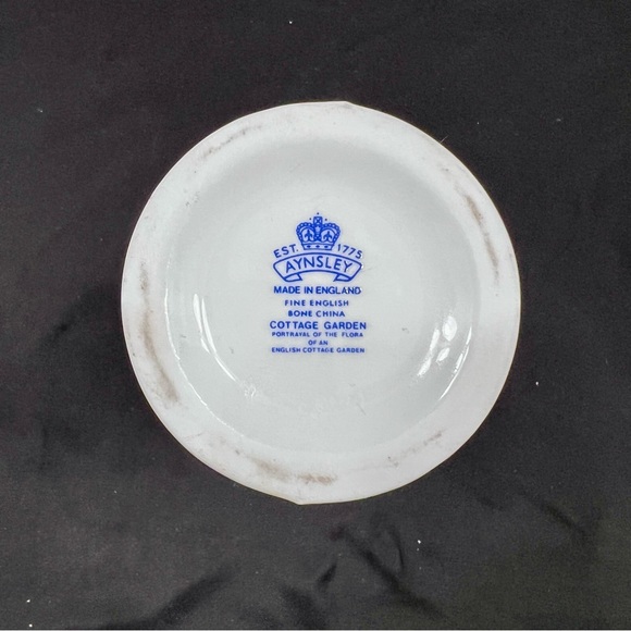 AYNSLEY BONE CHINA Cottage Garden Butterfly Vase Made In England Porcelain 6.5”‎ - Picture 5 of 6